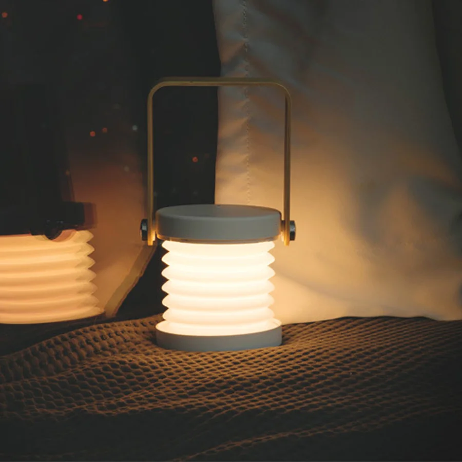 

Portable lantern lamp table lamp students reading learning led small table lamp creative folding rechargeable night lightA363