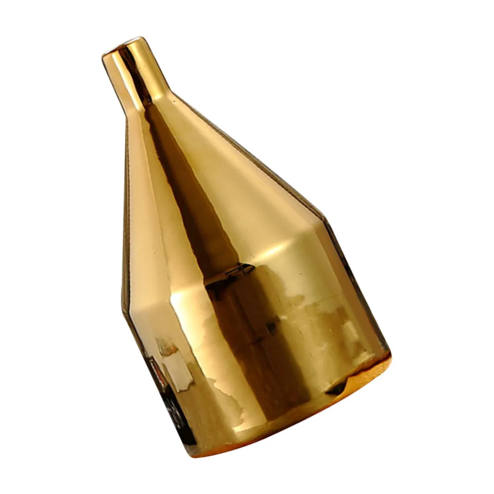 

1pc Simple Style Vase Adornment Ceramic Vase Decor Flower Vase (Golden)