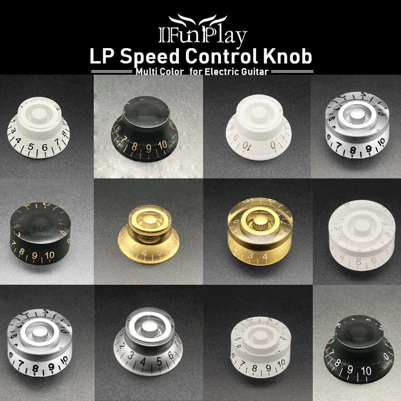 2 шт мульти Цвет LP Электрогитары Звук Тон Ручка Топ шапка прямой гитары Скорость