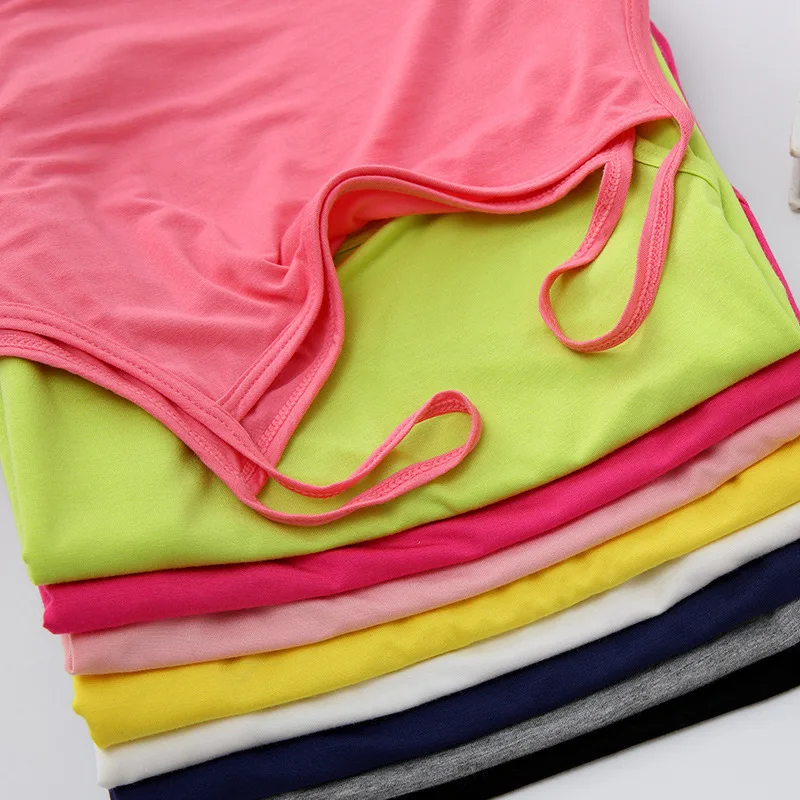 Майка женская из синтетического хлопка повседневный укороченный жилет на тонких