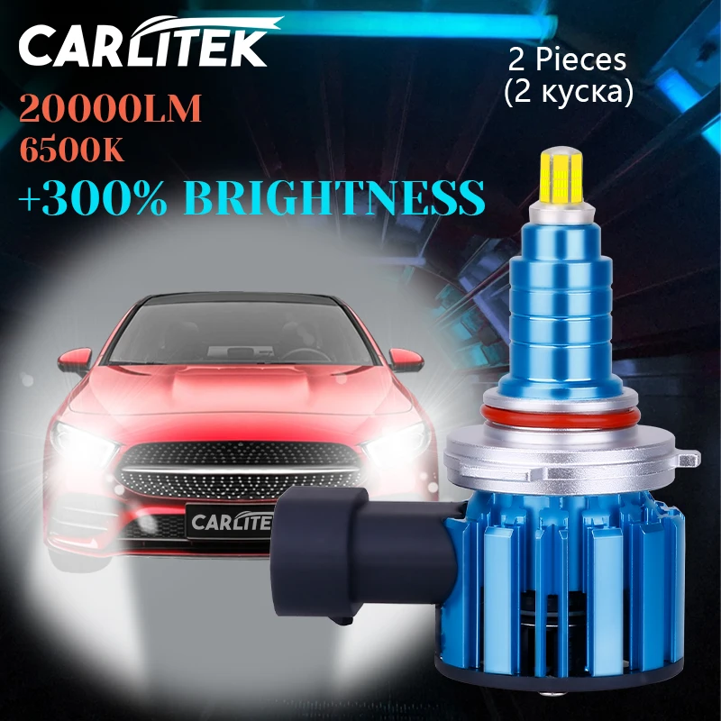 

Carlitek H4 LED Headlights 20000LM High Beam Low Beam H7 H11 H8 H9 9005 HB3 9006 HB4 360 Degree CSP Chips 6500K White Plug&Play