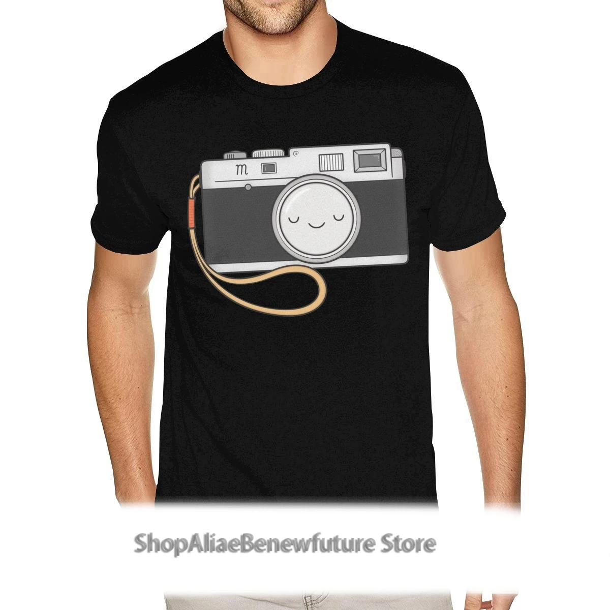 

1980s Mini Camera Shirts Tshirt Men Small Size Black T Shirt