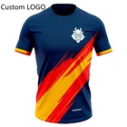 Игровая форма для киберспорта 2021 G2, футболка для национальной команды, футболка для команды LOL CSGO G2, футболка для фанатов команды Испании, можно настроить ID Джерси