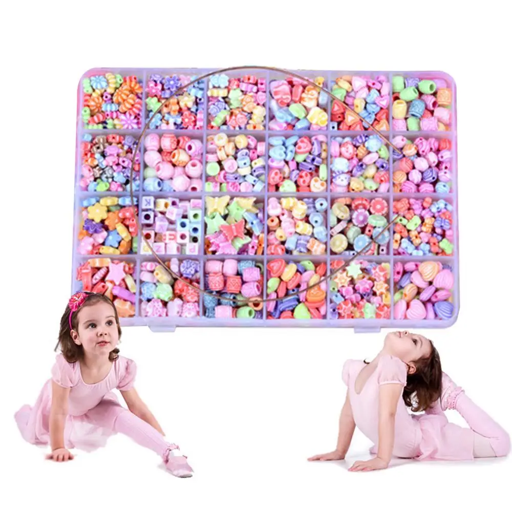 Набор из 1000 разноцветных бусин сделай сам игрушка с ножницами эластичная веревка