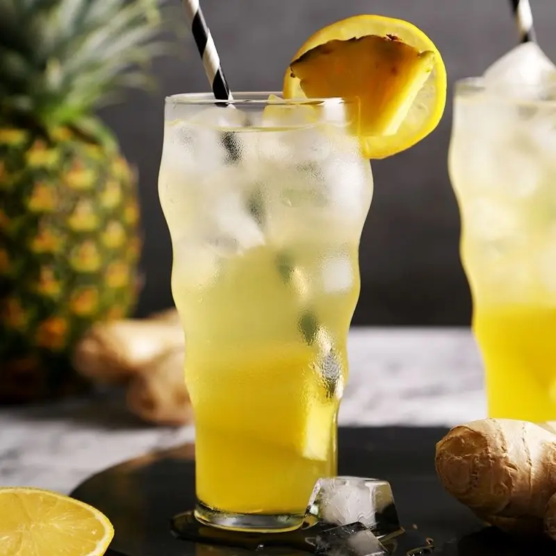 Стеклянный стакан для воды молока прозрачный термостойкий пива сока напитков