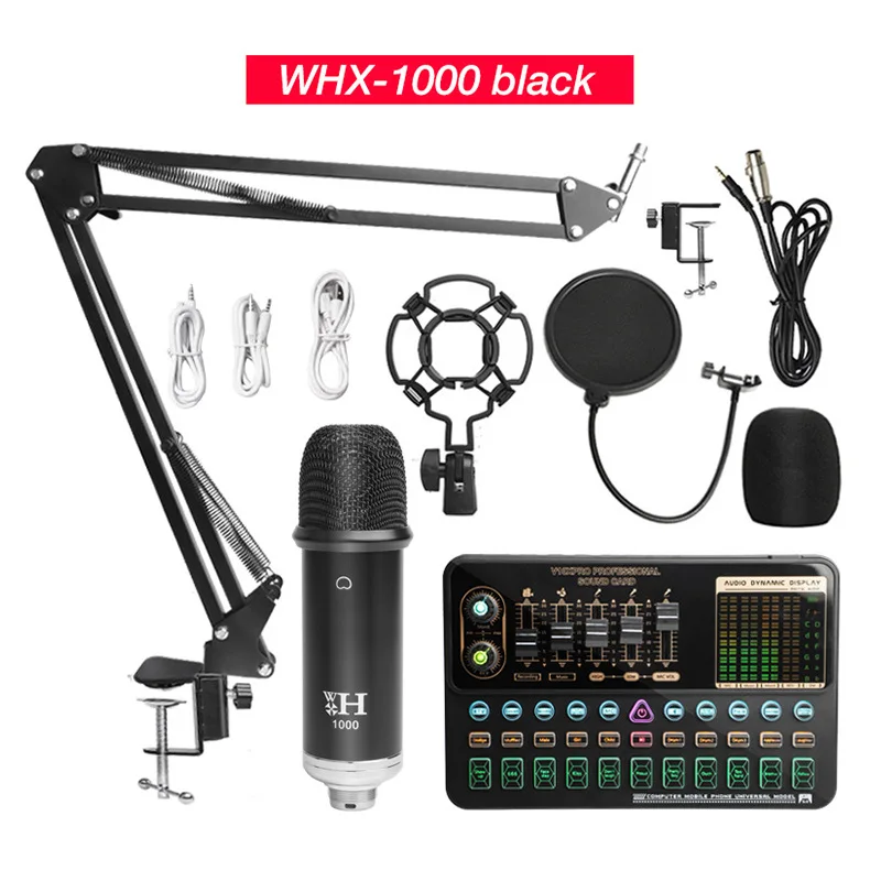 Звуковая карта V10XPro студийный Миксер с шумоподавлением микрофон для пения