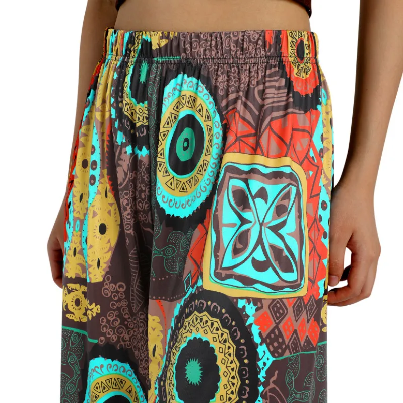 

Women Bohemian Harem Pants, Elastic Waist Loose Hippie Beach Casual Lounge Pants Spring Autumn