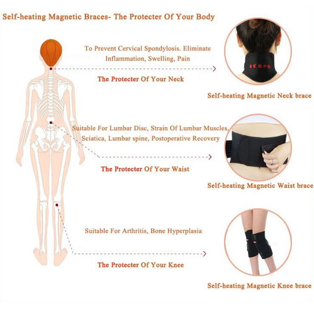

2021 Magnetic Therapy Neck Support Protective Spontaneous Tourmaline Heating Headache Belt Neck Pain Relief Massager Drop