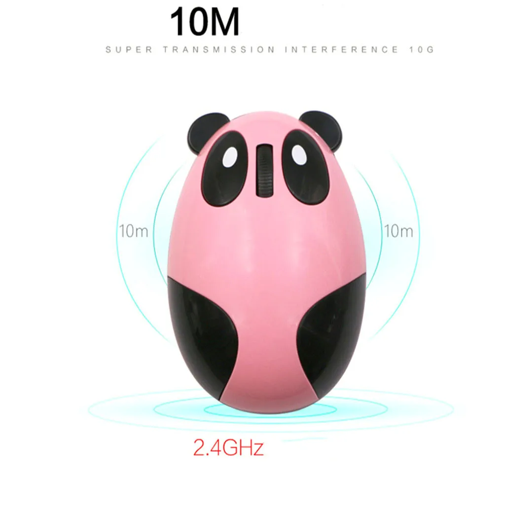 

Cute Mouse wireless Cartoon Panda Mini Mouse Portable Wireless mouse rechargeable Mice silent for Laptop PC Notebook 909#2