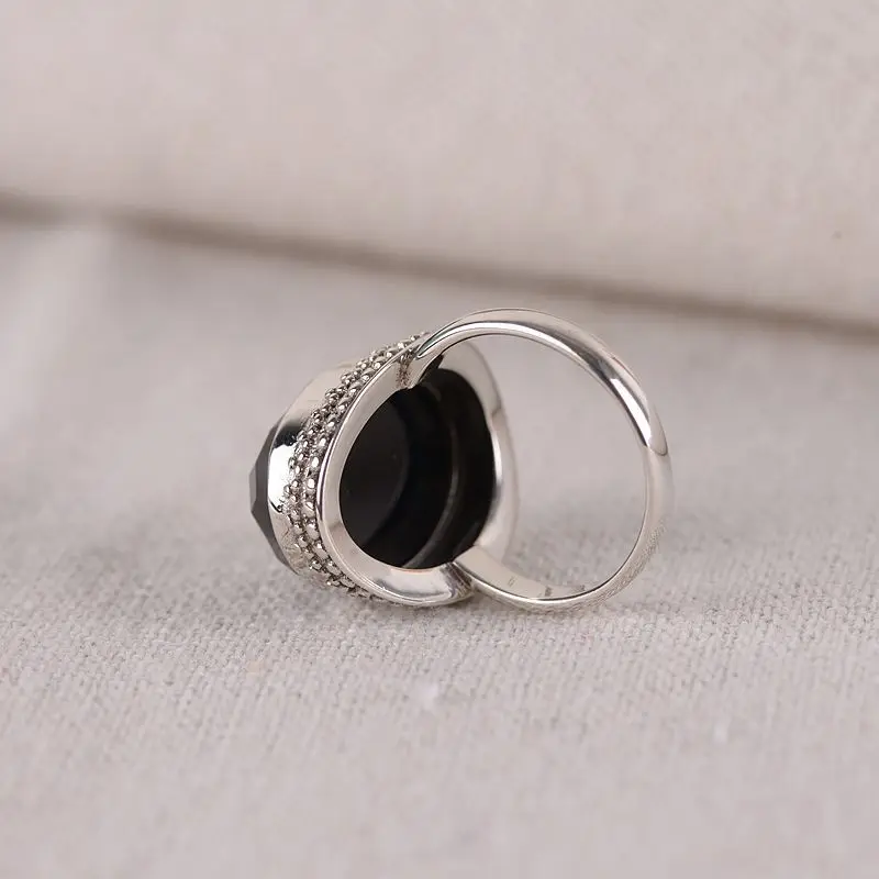 Кольцо женское из стерлингового серебра 925 пробы с граненым камнем|ring 925|ring forrings for