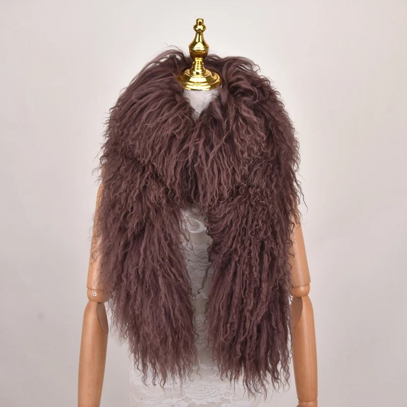 Натуральная кожа из меха от монгольского ягненка меховой шарф женский