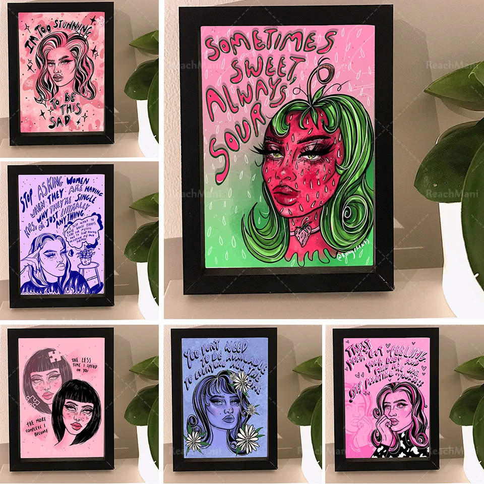 

You don’t need to be available all the time / Original digital illustration glossy Art print / poster / wall art