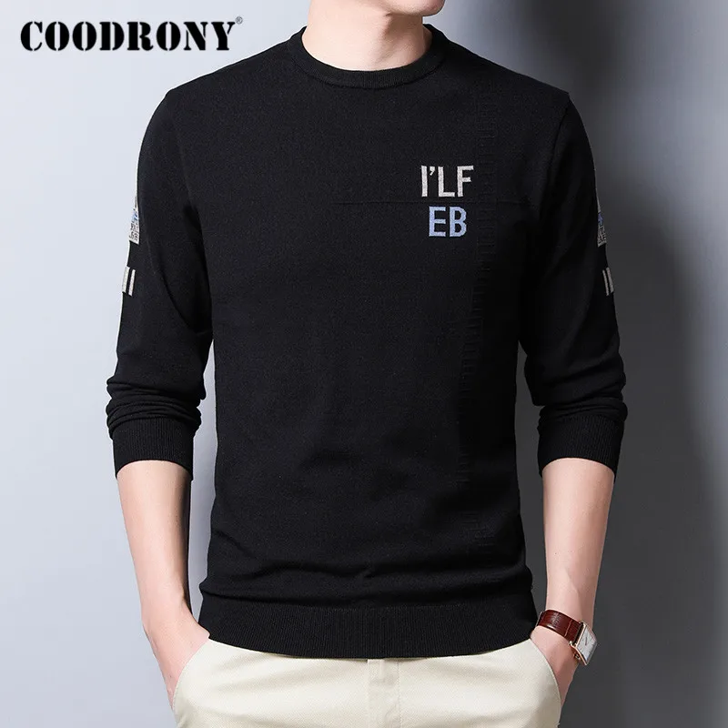 Мужской Хлопковый трикотажный пуловер с круглым вырезом C1033|Джемперы| |