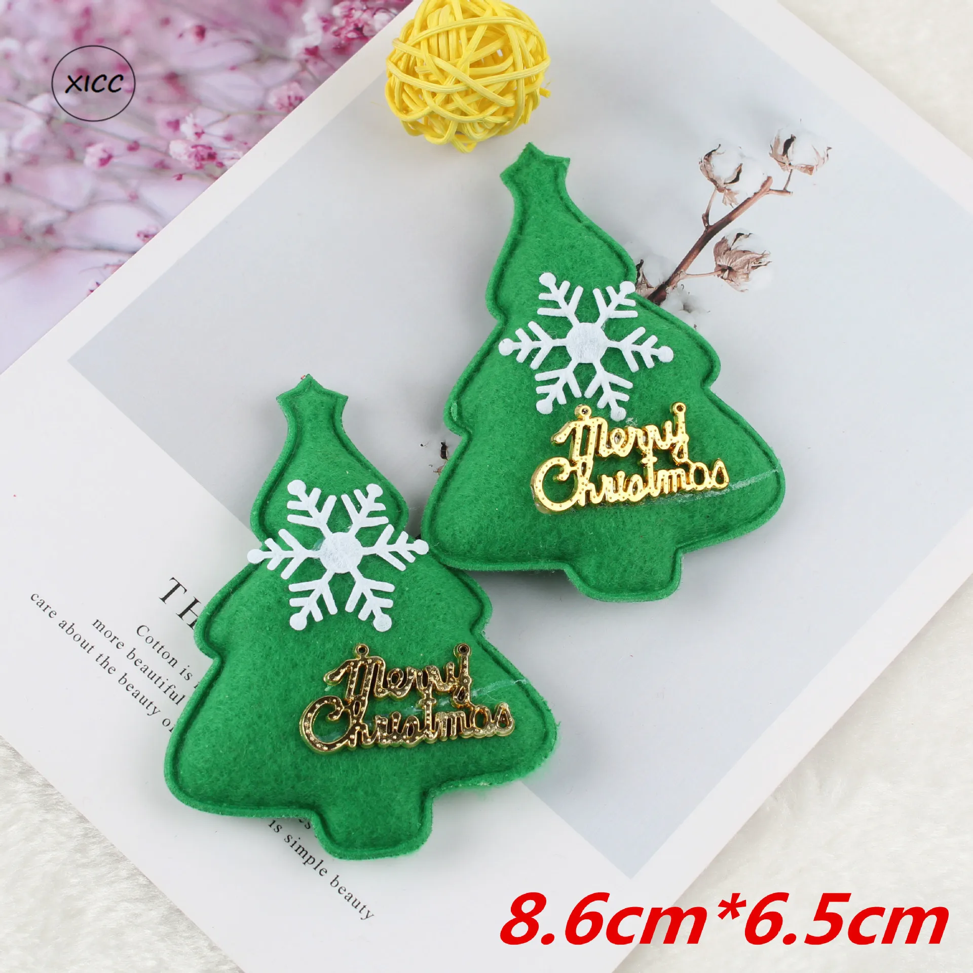 1pc tree -2 XICC DIY хлопковое войлочное Рождественское украшение новогодние подарки Санта Клаус Рождественская елка искусственные настенные подвесные украшения для дома - Цвет: 1pc tree -2