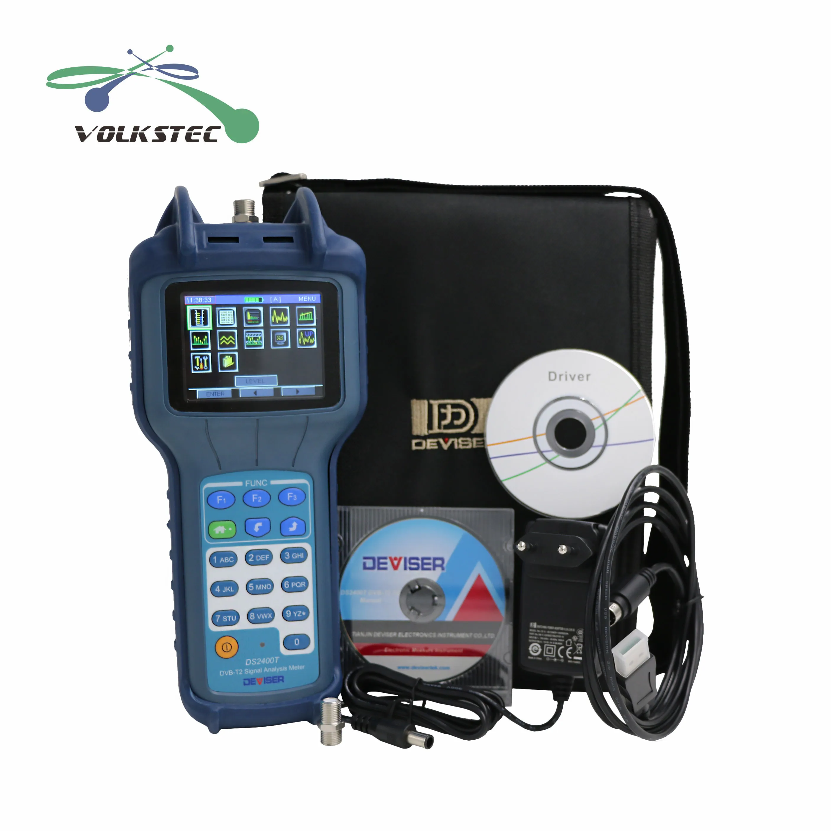 Измеритель уровня наземного сигнала оригинальный Deviser DS2400T DVB T/T2/C Бесплатная