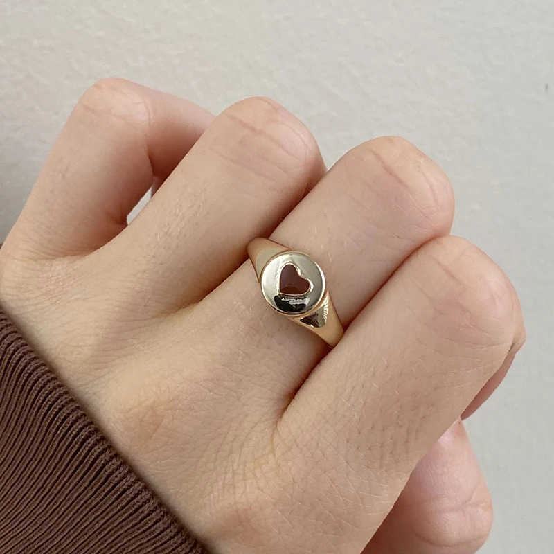 

Aide 925 Sterling Silver Heart-Shaped Love Opening Finger Ring Female Hot Index Finger Tail Ring Fashion Trend Jewelry for Women