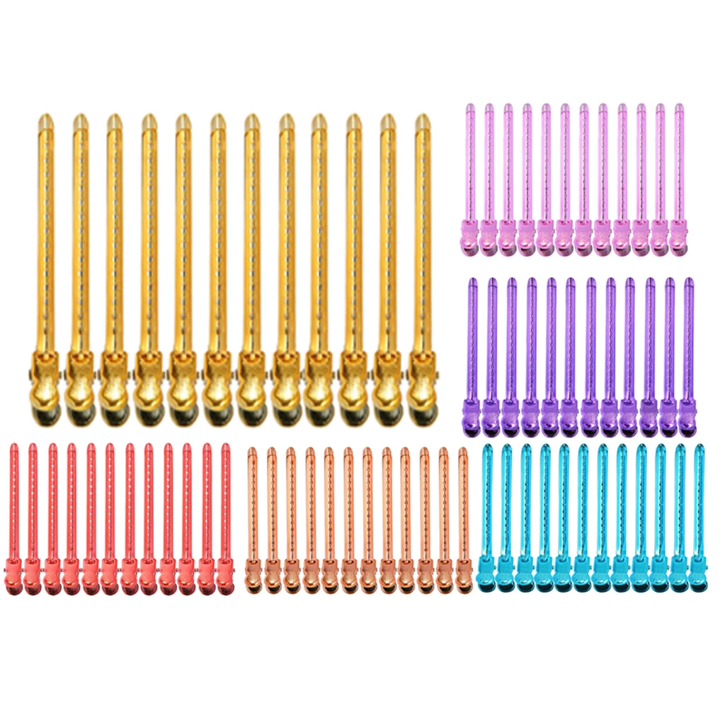 

12 Pack Professional Metal Salon Duckbill Hair Clips Sectioning Clips Hair Clamp Hairdressing Grips for Women Girls and Ladies