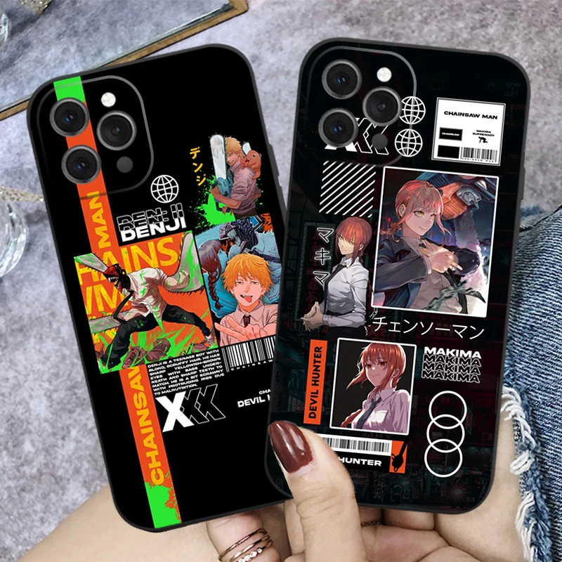 

Japan Cartoon Anime Chainsaw Man Phone Case For iPhone 12 Mini XS MAX 7 XR 11 Pro se2020 xs 8 6 plus Soft TPU Cover Funda