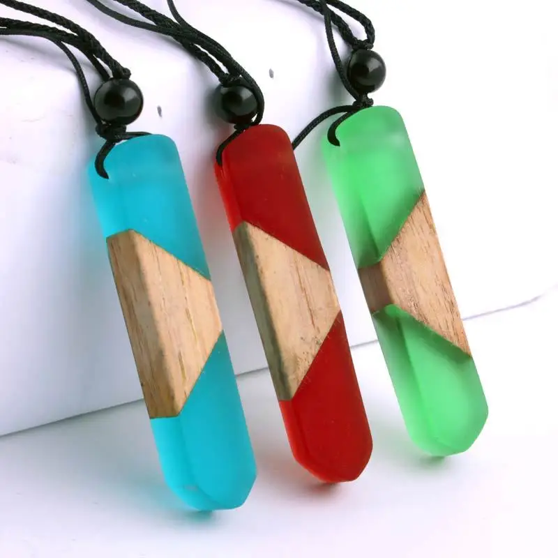 Женская Изысканная Лаковая деревянная подвеска ожерелье ручной работы
