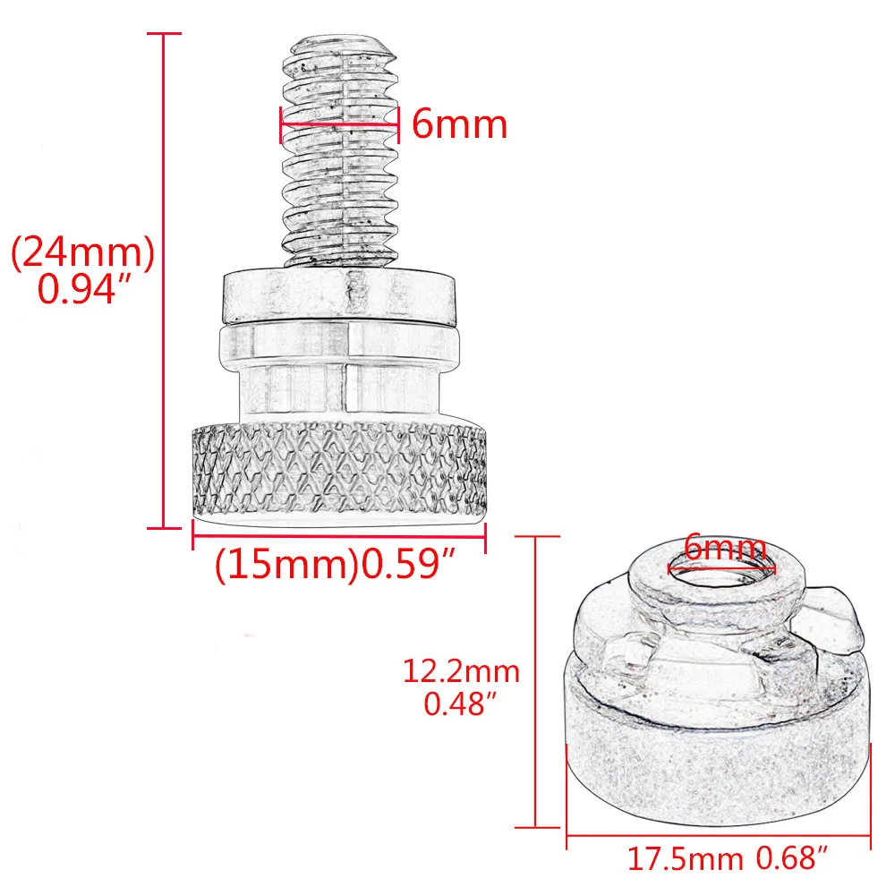 Хромированное мини заднее сиденье на крыле винт Серебряная гайка номерной знак