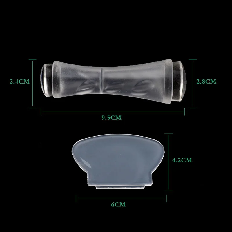 Новый 2 4 см 8 Двойные головки прозрачный желе скребок для ногтей набор