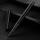 Перьевая ручка Hongdian, металлическая, черная, титановая, EFFизогнутое перо
