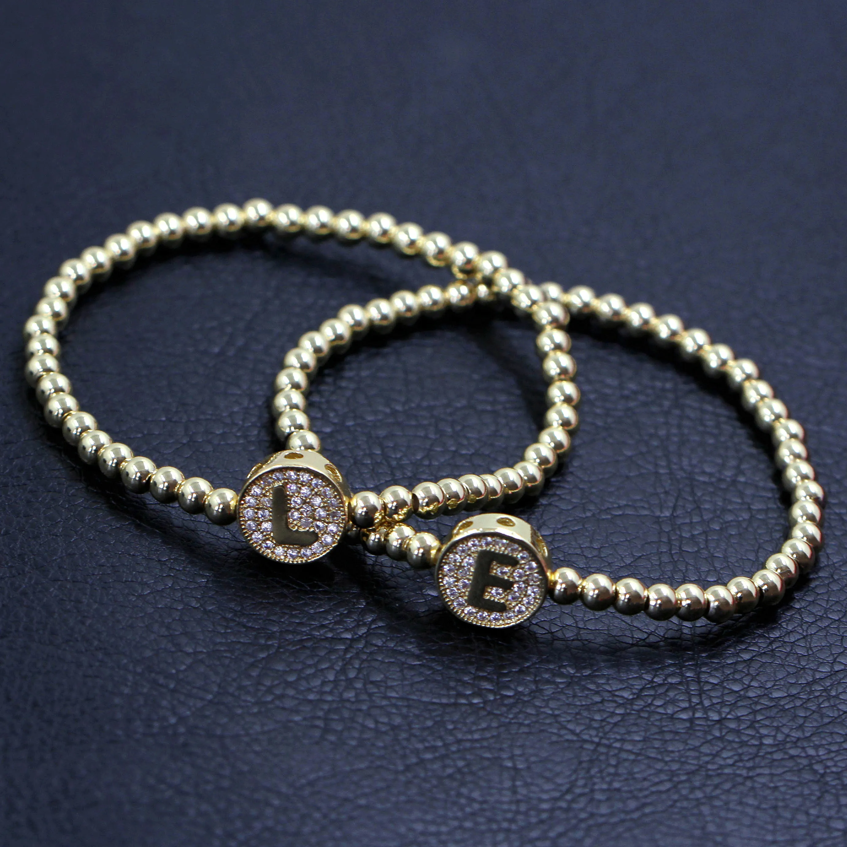 Браслет с бусинами и буквами для мужчин женщин Ювелирное Украшение из