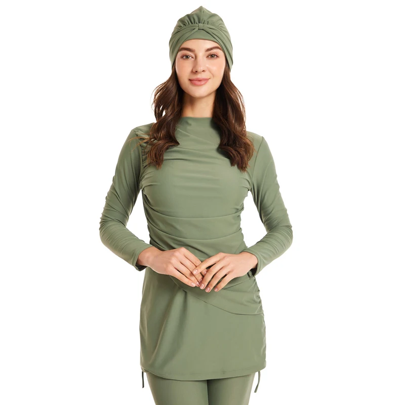 

Burkini длинные женские мусульманские купальники, 3 предмета, Дубайский арабский женский купальник, Турция Maillots De порядок S-4XL