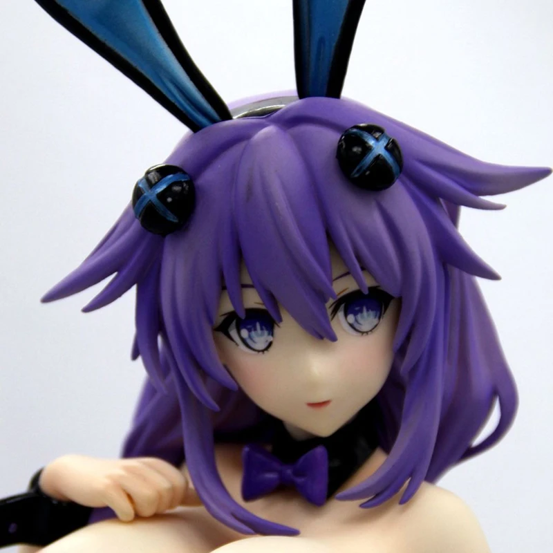 1/4  B-STYLE Hyperdimension Neptunia: Purple Heart Bunny Ver Sexy Naked Anime PVC And Resin Action FigureCollection GK Model Toy