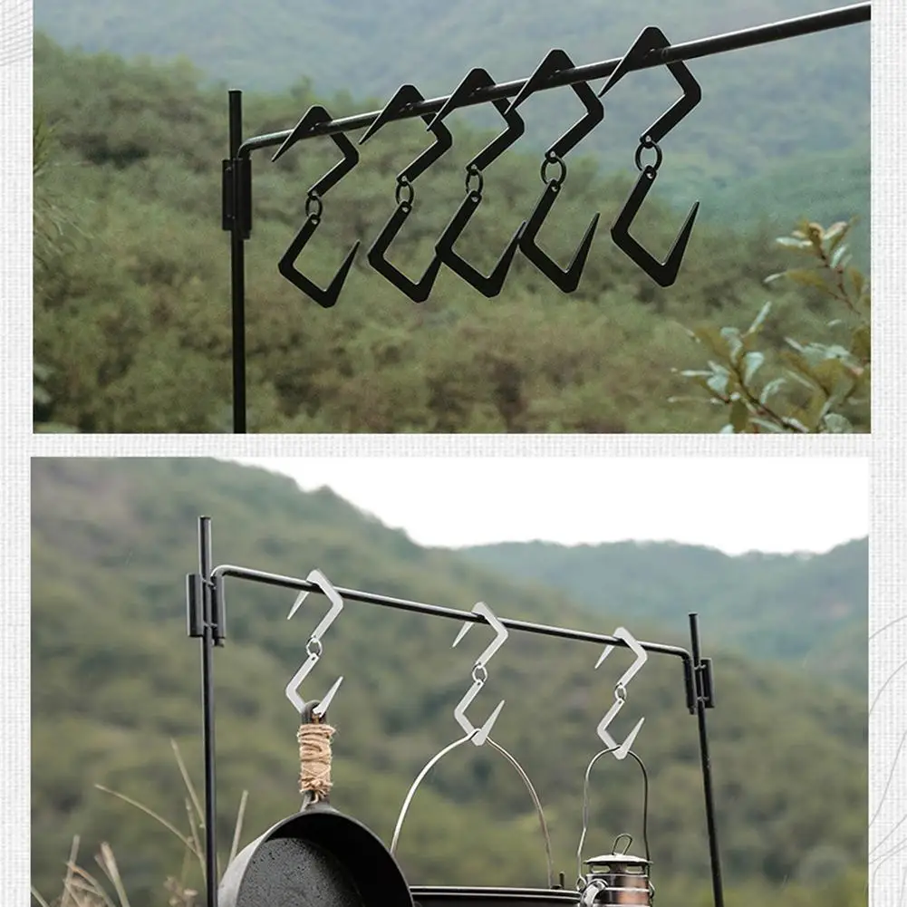 

1 шт. уличный крючок для кемпинга, кожаный подвесной крючок, S-образная кухонная утварь, отделочный крючок для кастрюли, посуды, держатель для...