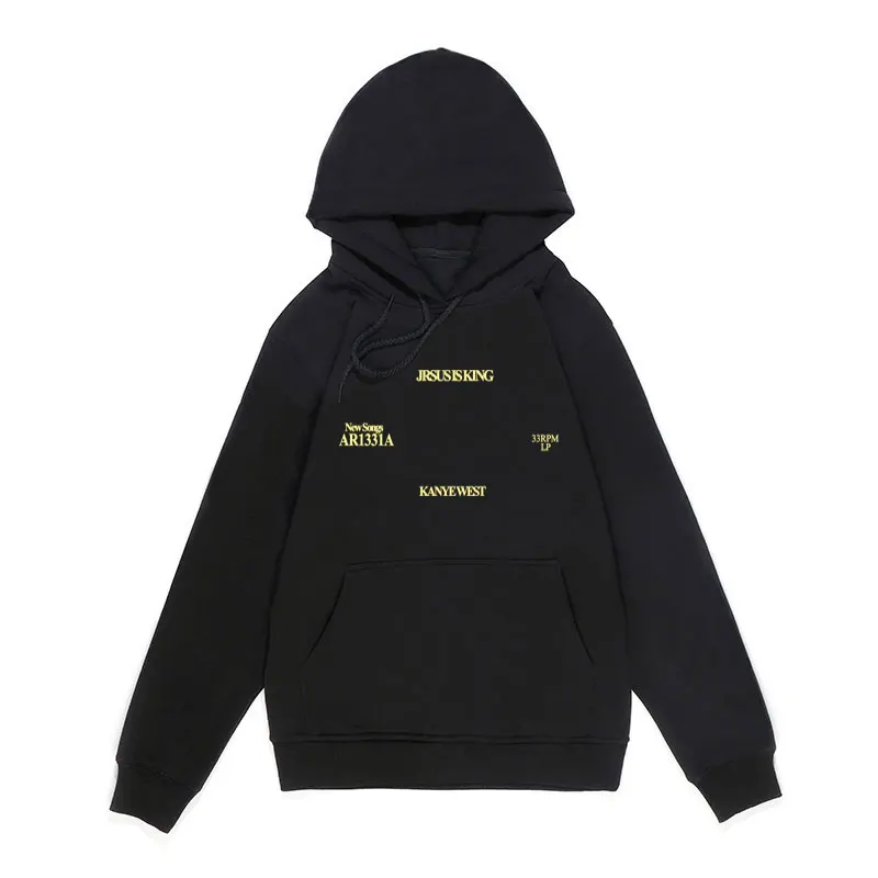 Винтажная толстовка с капюшоном принтом Иисуса Кинг Канье Уэста мужская и