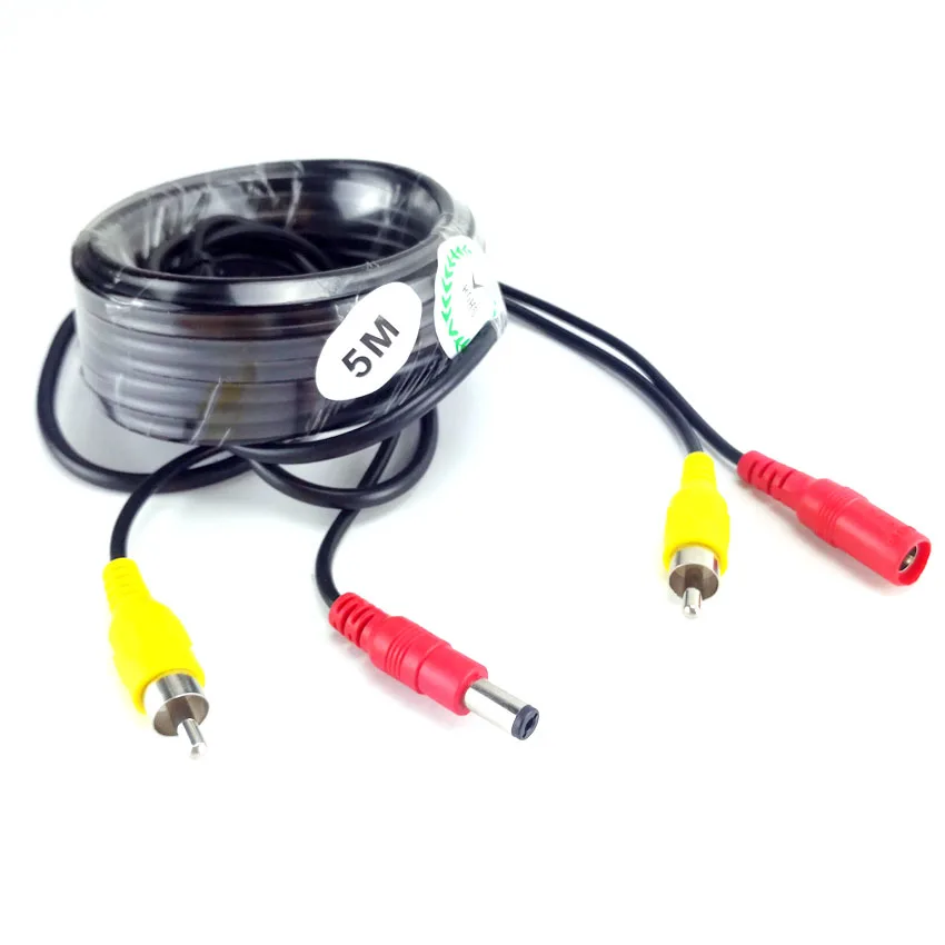 Кабель для видеосъемки SMTKEY 5 метров RCA DC кабель видеонаблюдения микрофон CVBS