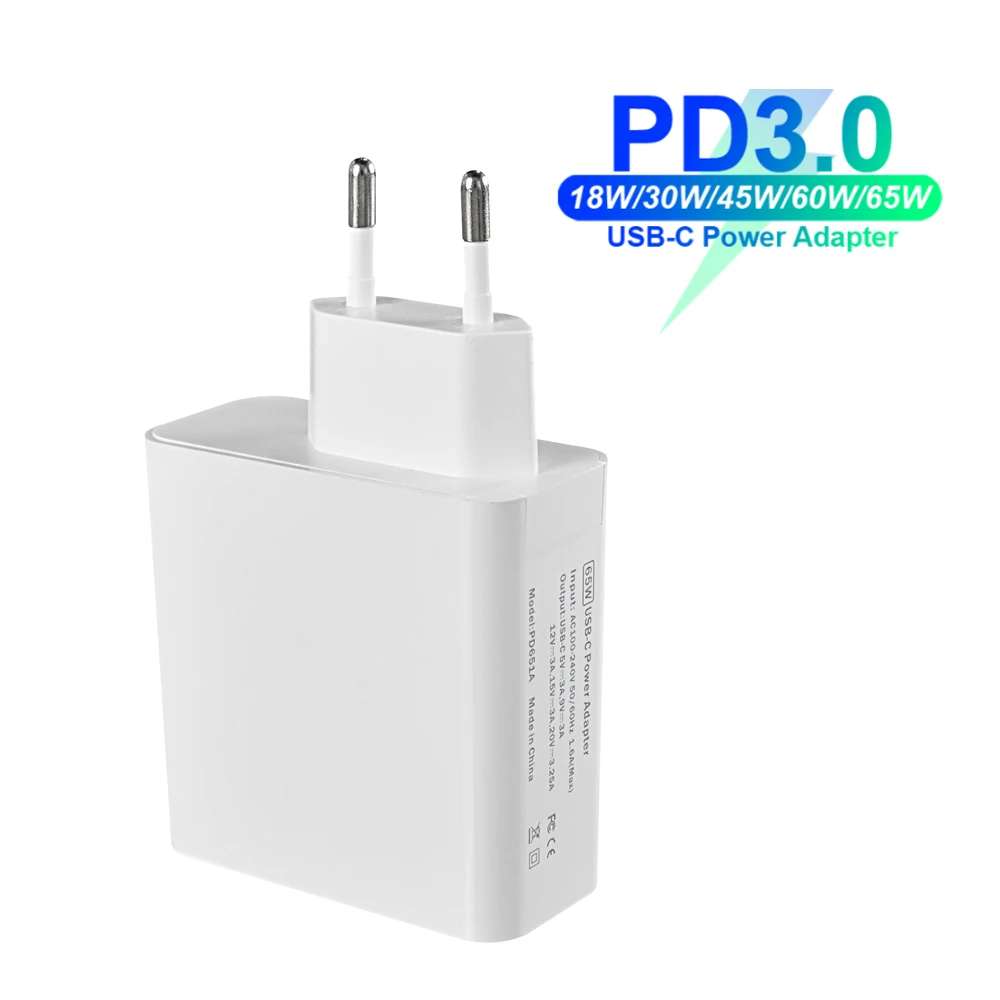 usb c power adapter 18w 30w 45w 60w 65w qc3 0 pd3 0 charger cable for xiaomi usb c laptop macbook proair iphone 11 pro ipad s10 free global shipping