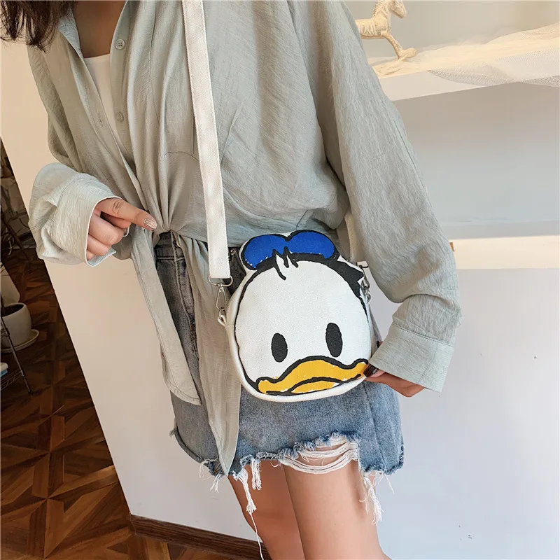 Детская Холщовая Сумка Disney с Микки Маусом мессенджер для девочек и мальчиков