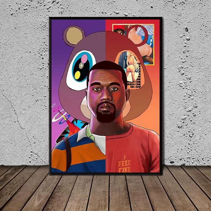 

Kanye West Poster Art Canvas Painting Abstract Art Poster Print Oil Painting Bedroom Hotel Wall Art Painting Pictures