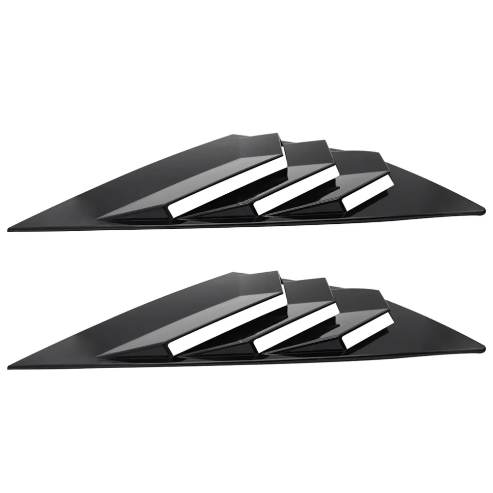 

1 Pair ABS Car Accessories Rear Window Blinds Side Tuyere Louvers Vent Panel Trim Car Shutters Carbon Fiber Pattern AP4423 (Blac