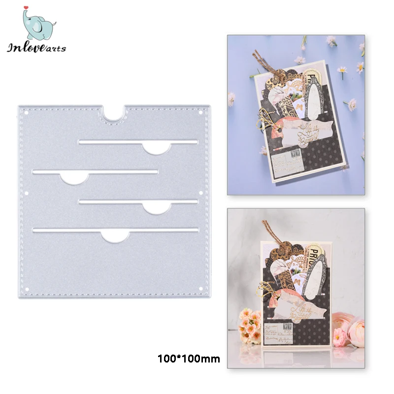 

InLoveArts Insert Frame Metal Cutting Dies Stencils For Scrapbooking Photo Album Decorative Embossing Paper Cards Craft Supplier