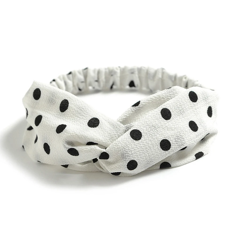 Женская повязка на голову с принтом эластичная хлопковая перехлёстом 1