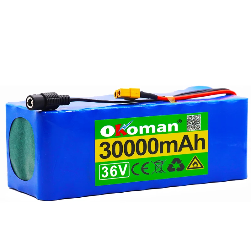 Е-байка 36В 10S4P 30Ah 600W 42V18650 ионно-литиевая аккумуляторная батарея фара для