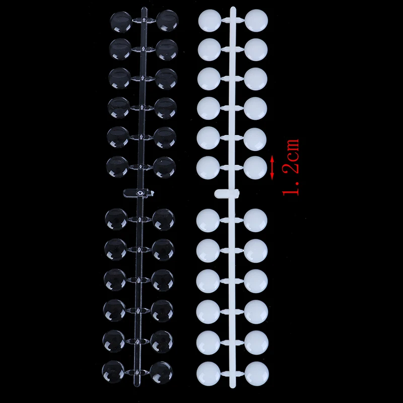 

120 Tips Natural Round Nail Tips with Sticker Color Chart Flat Back UV/Gel/Polish for Display Color Card Chart Nails Art Tools