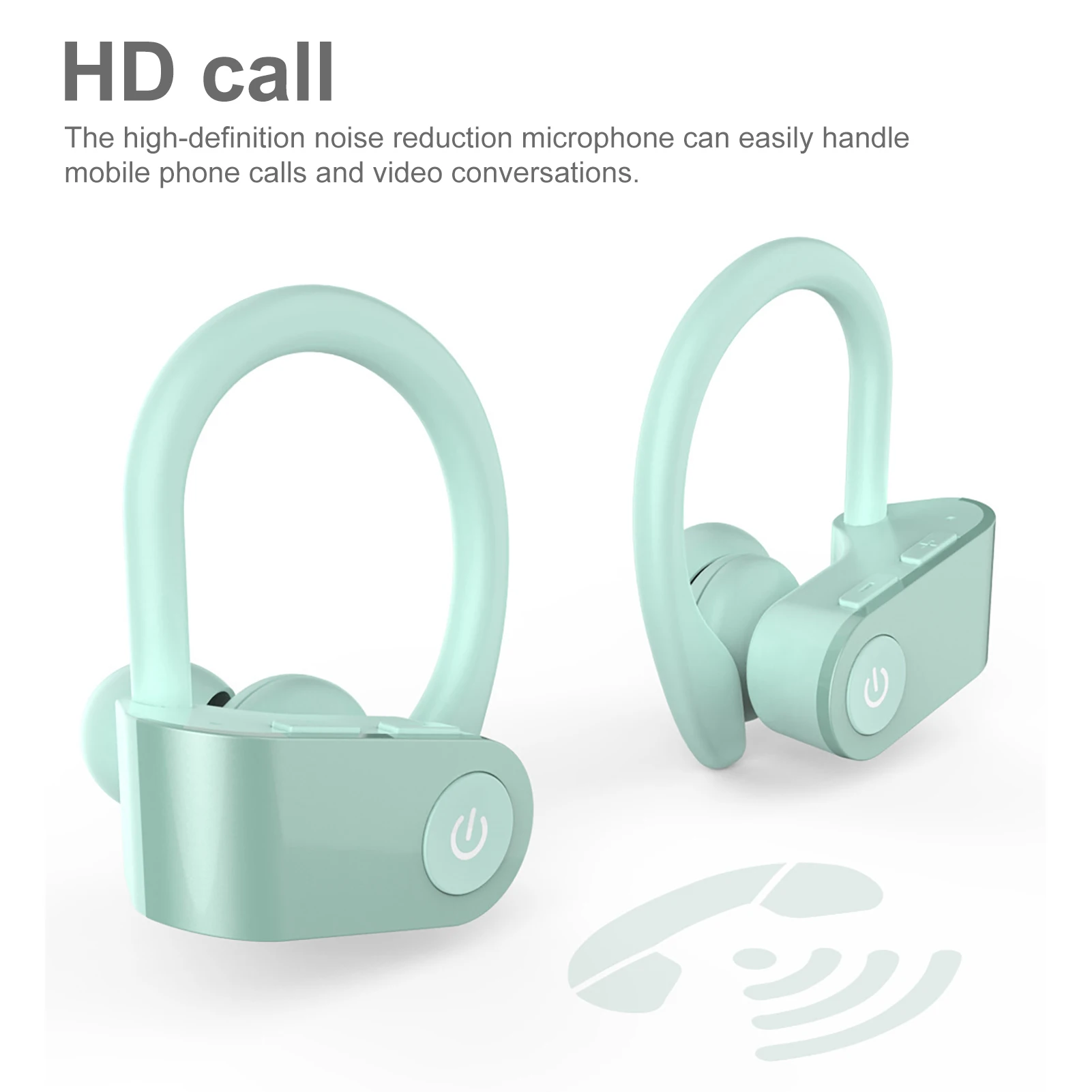 Беспроводные наушники TWS Bluetooth 5 0 спортивные 6D крючком для iphone xiaomi | Электроника