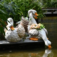 tt swan flower pot garden decoration large succulents personalized creative animal plant pot basin