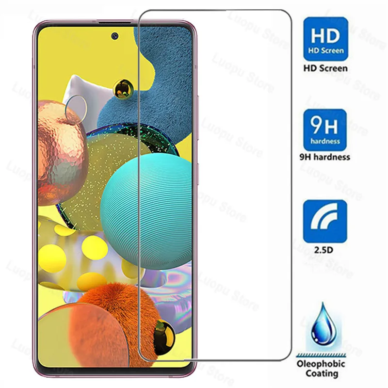 4 в 1 закаленное стекло для Samsung A51 A71 A50 A30 A21S A31 A02S A32 защита экрана пленка объектива