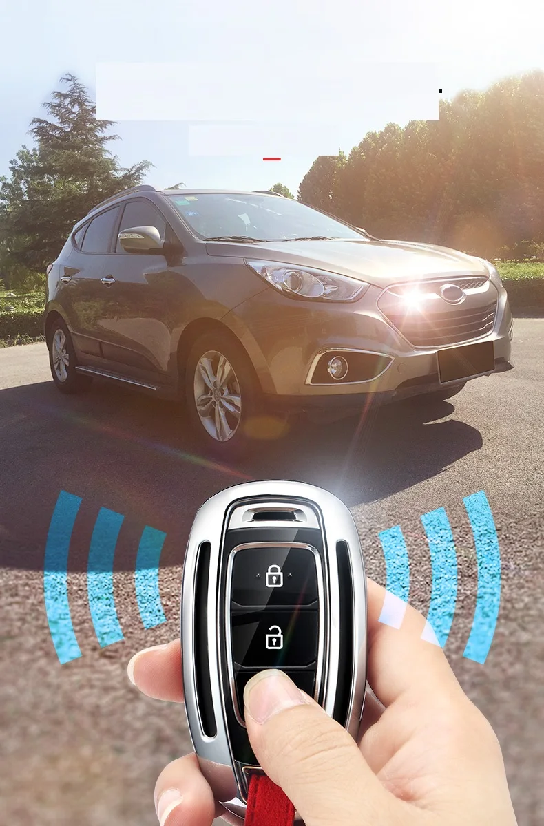 Чехол для автомобильного ключа из натуральной кожи с оцинкованным сплавом Hyundai i30