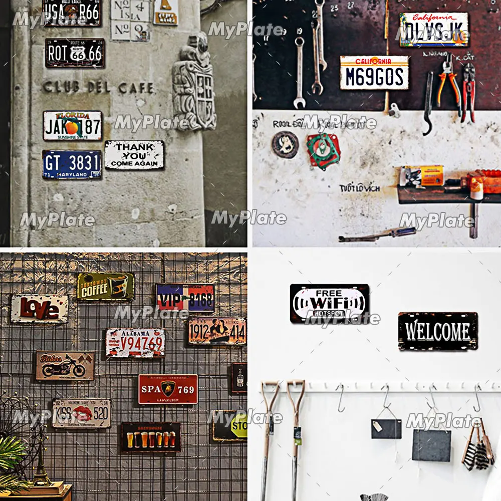 [MyPlate] старая Гавайская Лицензионная табличка металлический знак винтажный стиль