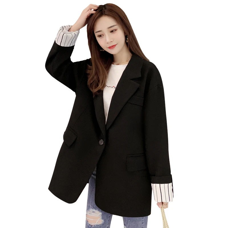 Новая женская одежда женский костюм Блейзер одноцветная куртка Женский блейзер