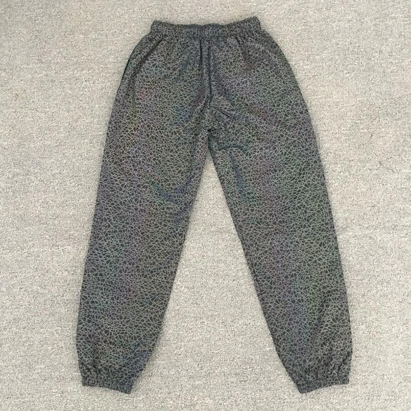 Джоггеры брюки мужские светоотражающие с рисунком гнезда в стиле хип хоп уличная