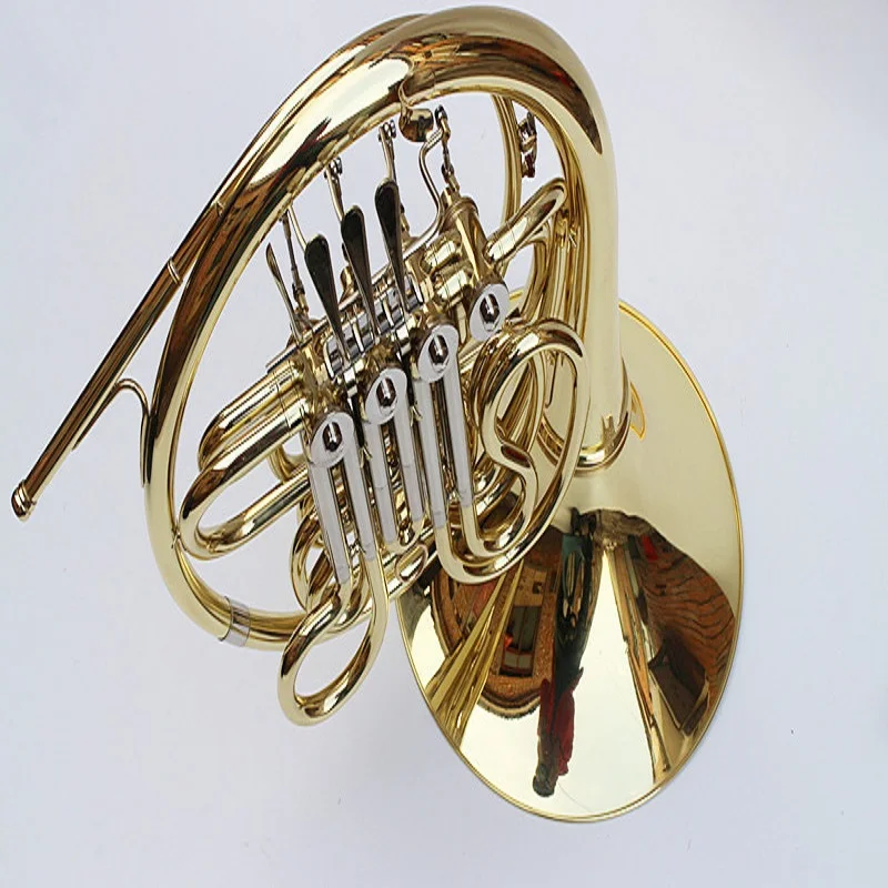 Professional Bach French horn B/f 4 key Gold Double Row Brass Body with mouthpiece Free Shipping |