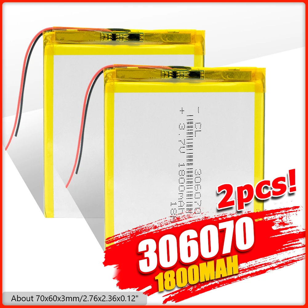 3 7 в 1800 мАч литиевая батарея 306070 Lipo сменная для DVD POS машины камера ПК Bluetooth динамик