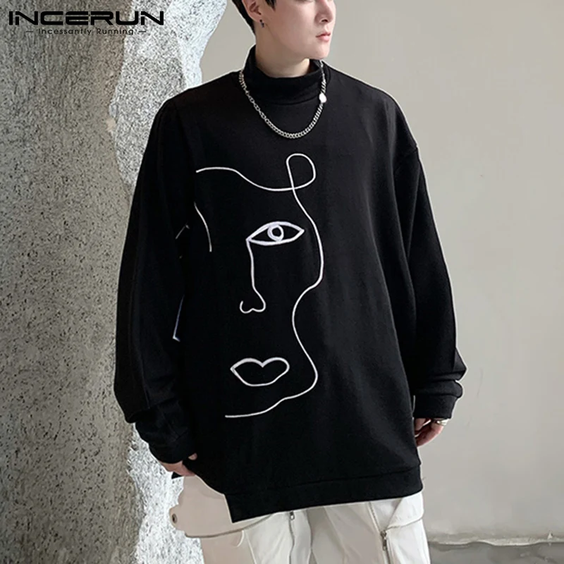 

Fashion Casual Style Men Stylish Hot Sale Pullover T-shirts Autumn Winter Comeforable Male Graffiti Style Sweater S-5XL Top 2022